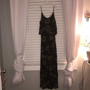 Size Medium Black and Gold Maxi Dress